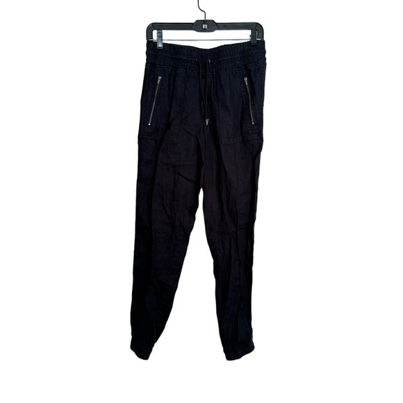 Athleta Cabo Linen Black Jogger Pants - Picture 2 of 4